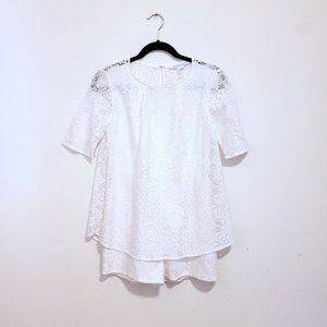 BDBG Jumpsuit, Jumper White Eyelet Shorts - Romper - Short Sleeve NWT 0